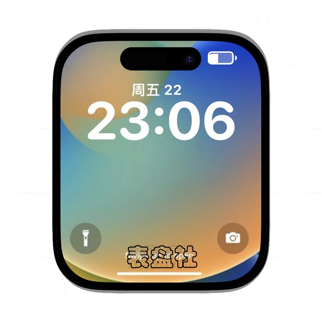 Apple苹果灵动岛锁屏数字表盘