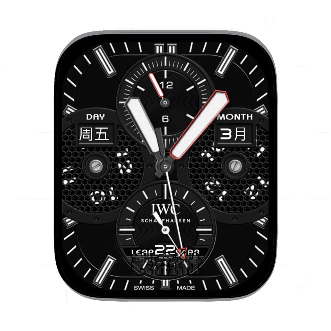 IWC万国高级酷黑双盘式Ultra专用表盘