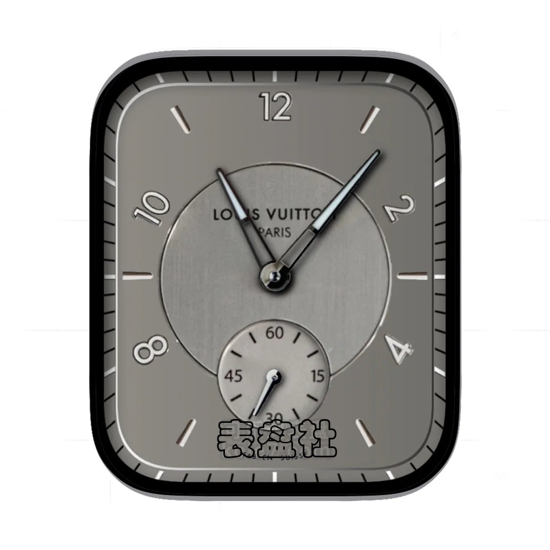 louis vuitton路易斯威登简约灰单盘式表盘