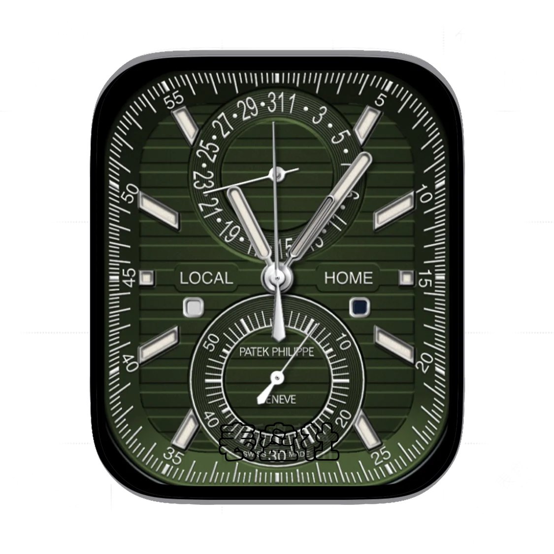 Patek Philippe百达翡丽墨绿双盘式Ultra专用表盘