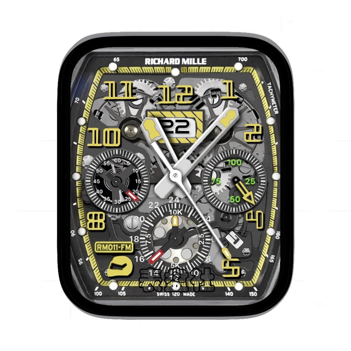 RICHARD理查德高级机械011三盘式数字年历表盘