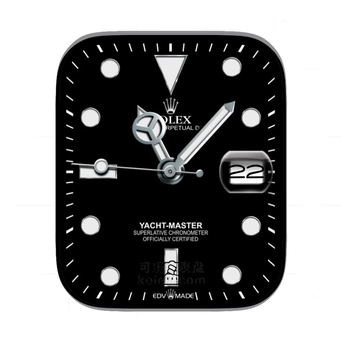 Rolex劳力士酷黑简约年历表盘