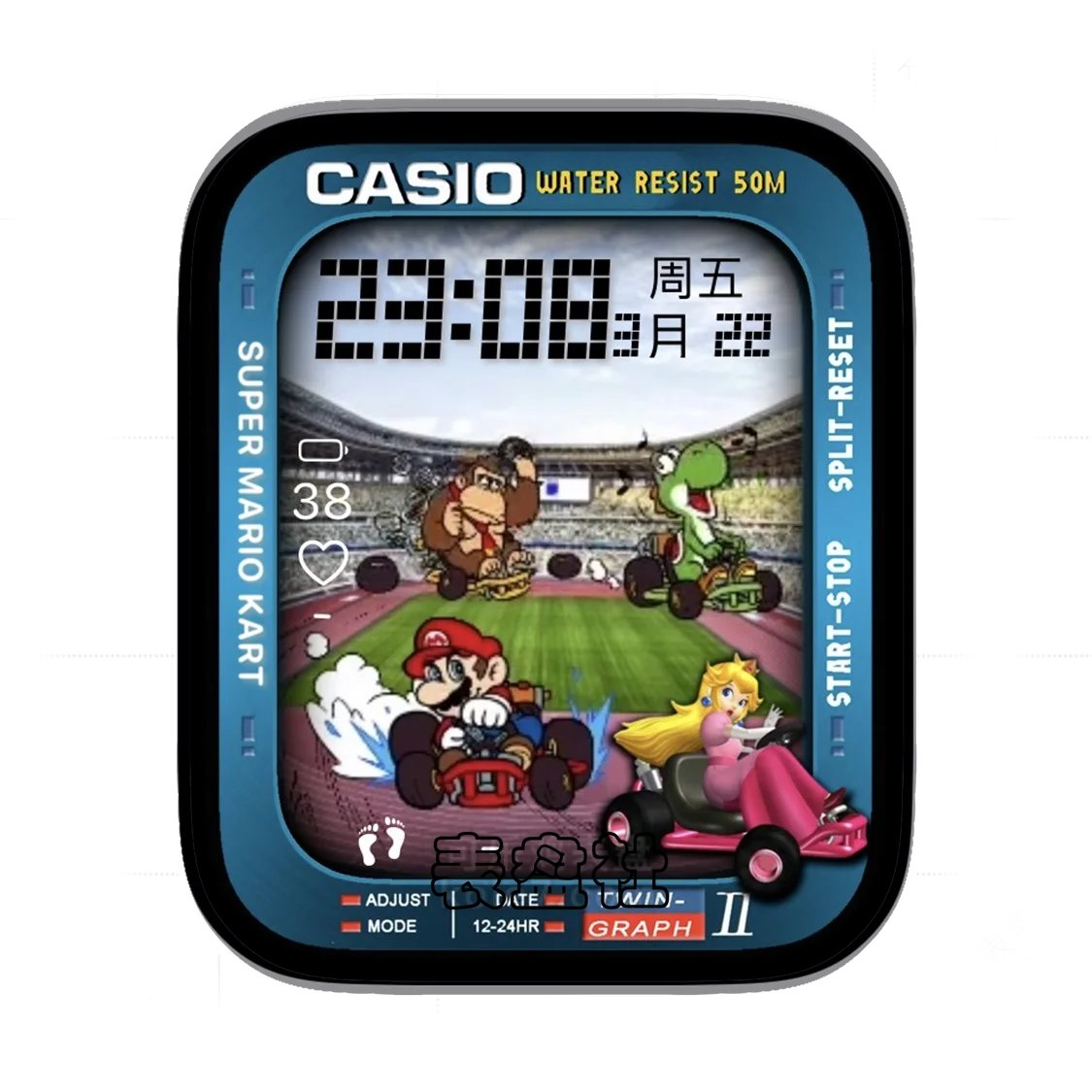 Casio卡西欧超级玛丽电子数字表盘