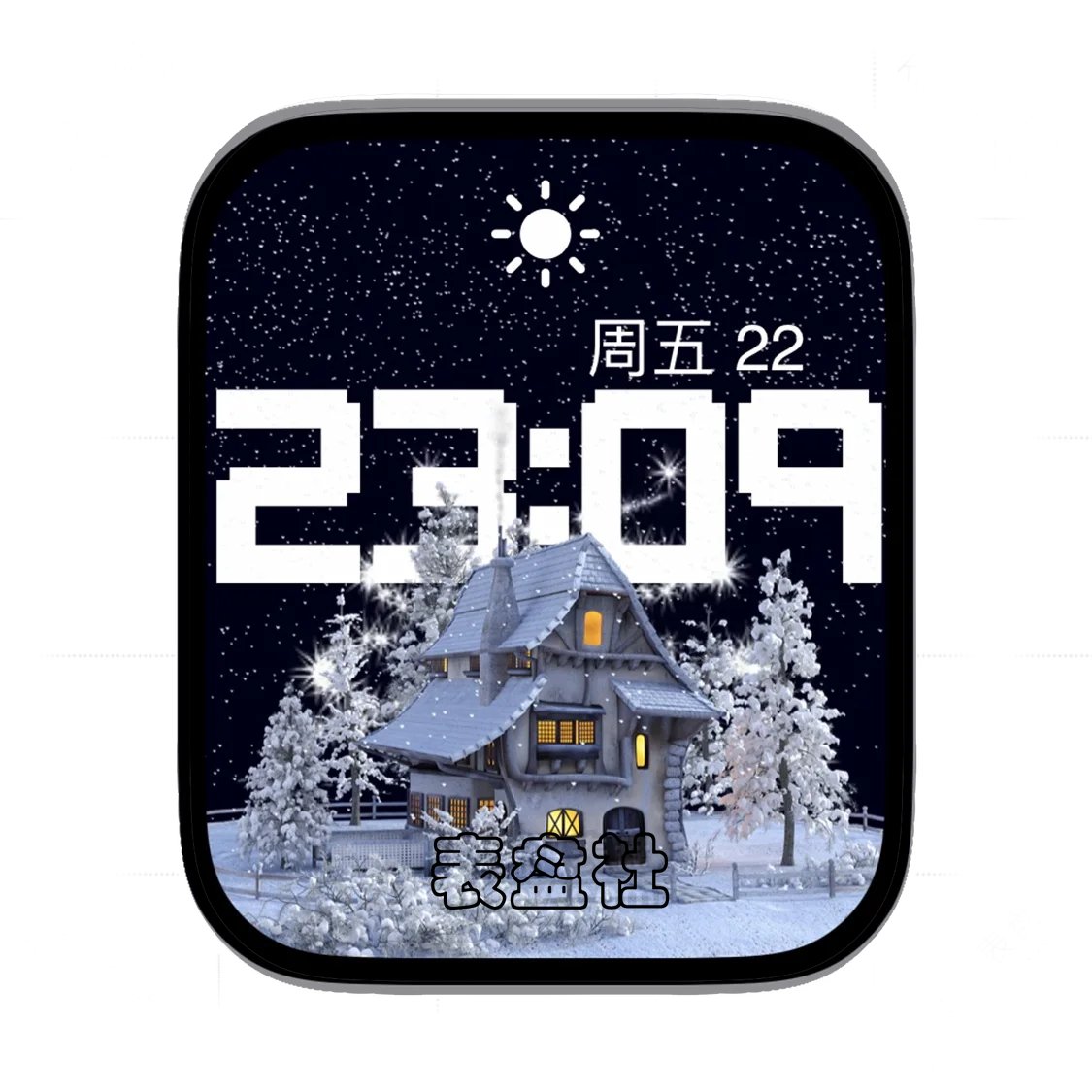 White Christmas白色圣诞节简约表盘