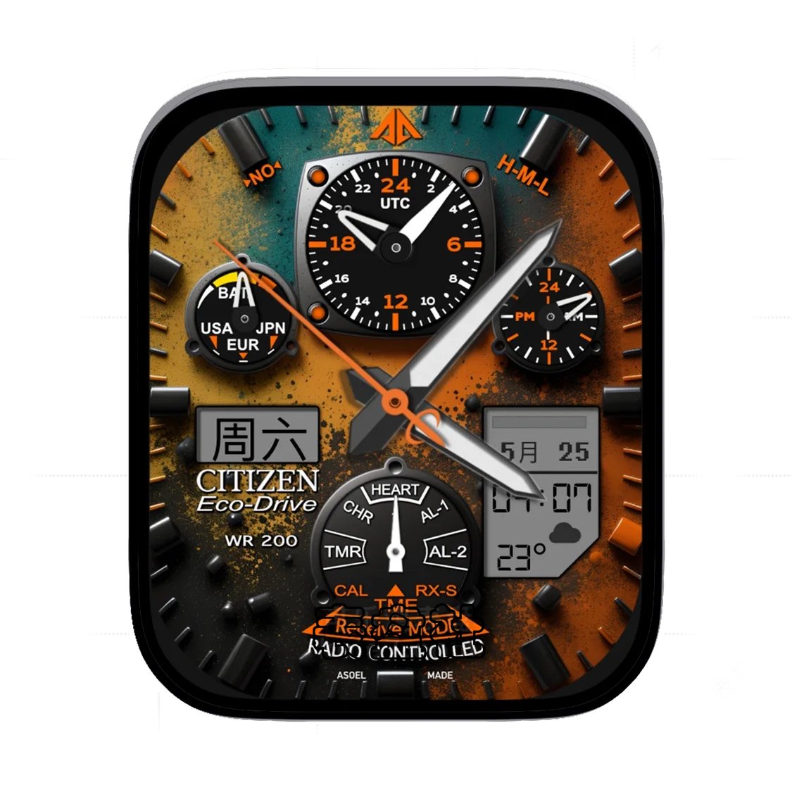 CITIZEN西铁城涂鸦多功能数字Ultra专用表盘