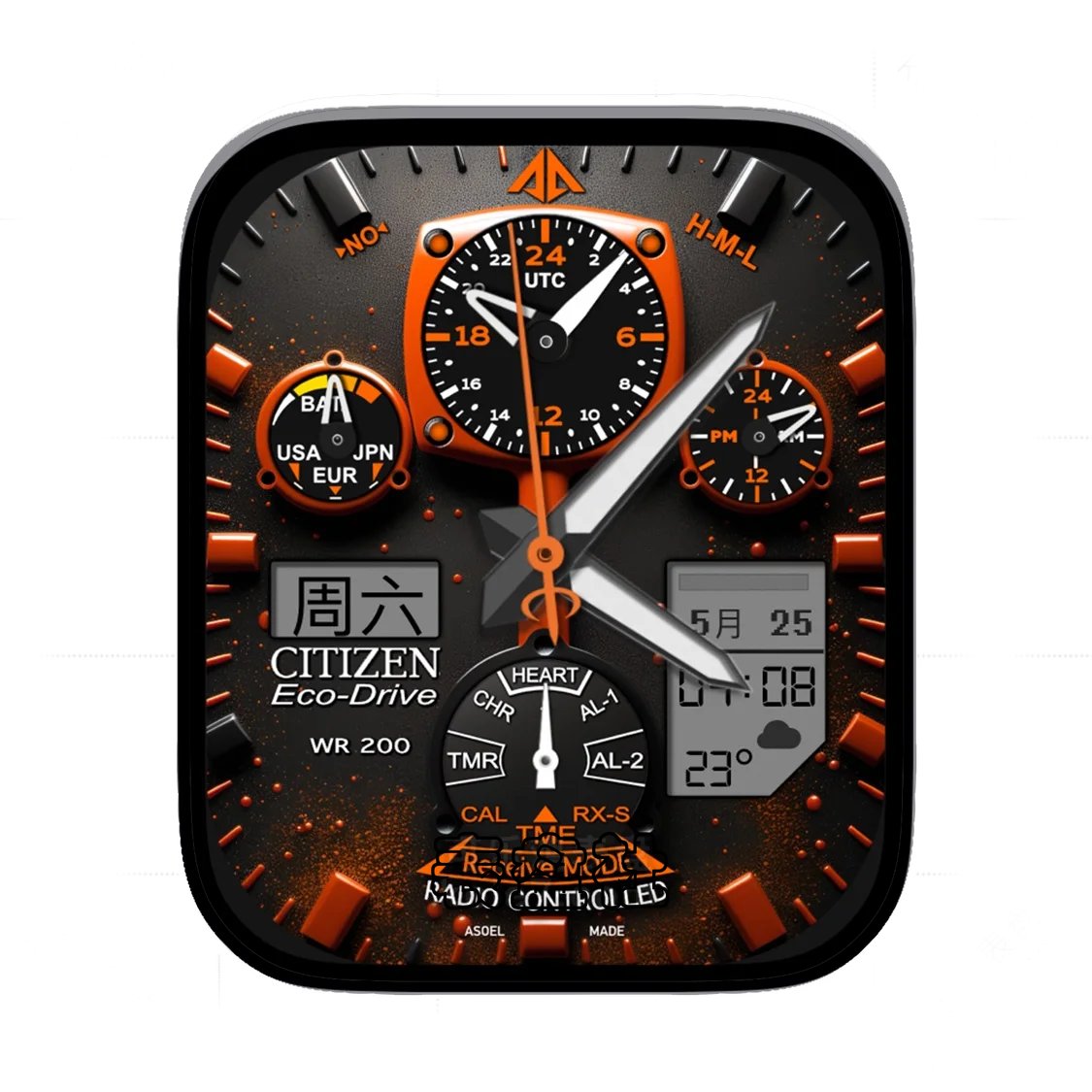 CITIZEN西铁城涂鸦多功能数字Ultra专用Ultra专用表盘