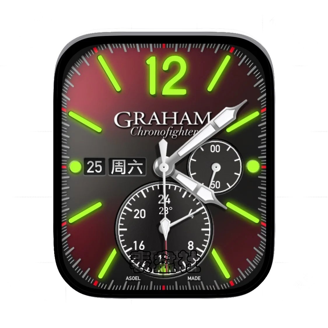 GRAHAM格林汉姆荧光绿双盘式Ultra专用表盘