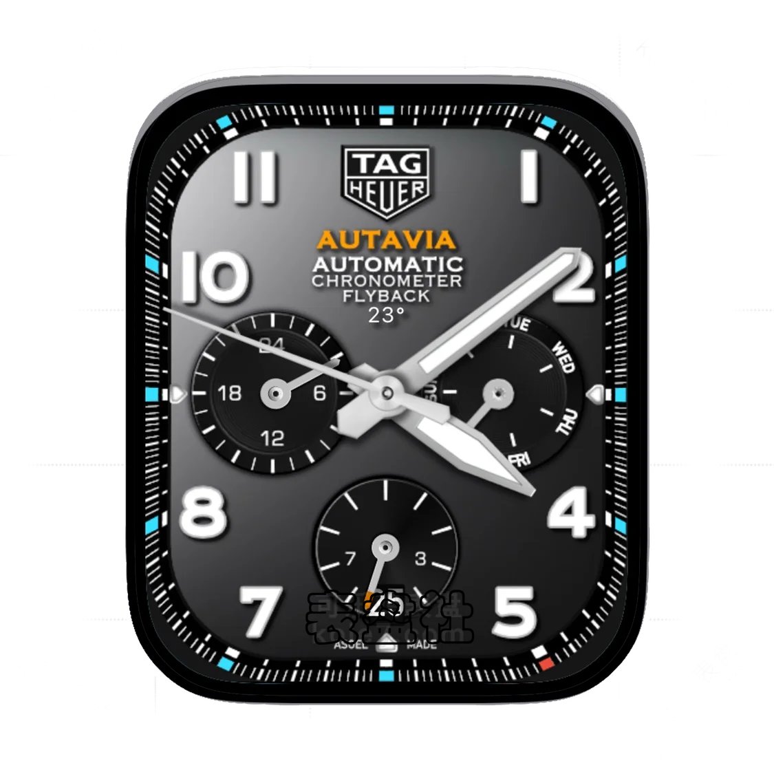 TAG Heuer 泰格豪雅酷黑三盘式Ultra专用表盘