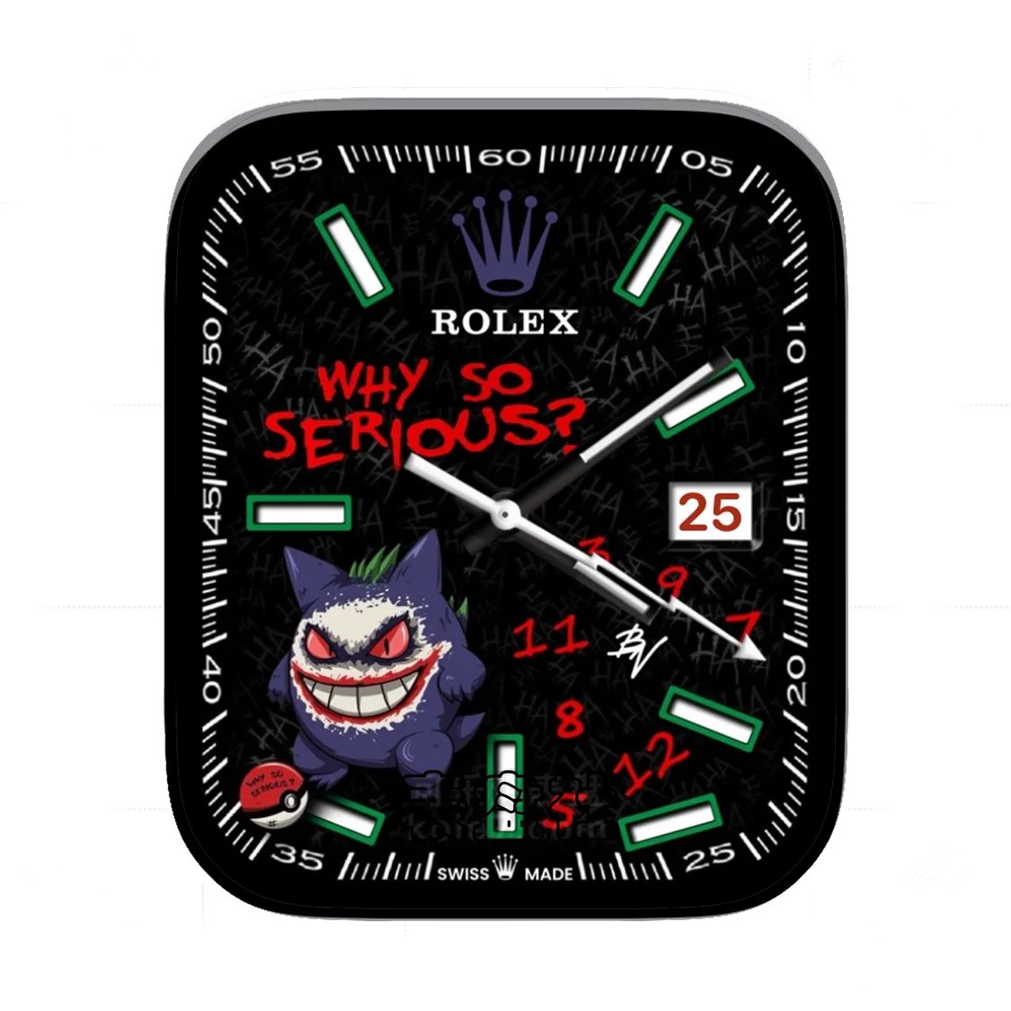 ROLEX劳力士&宝可梦耿鬼涂鸦数字表盘