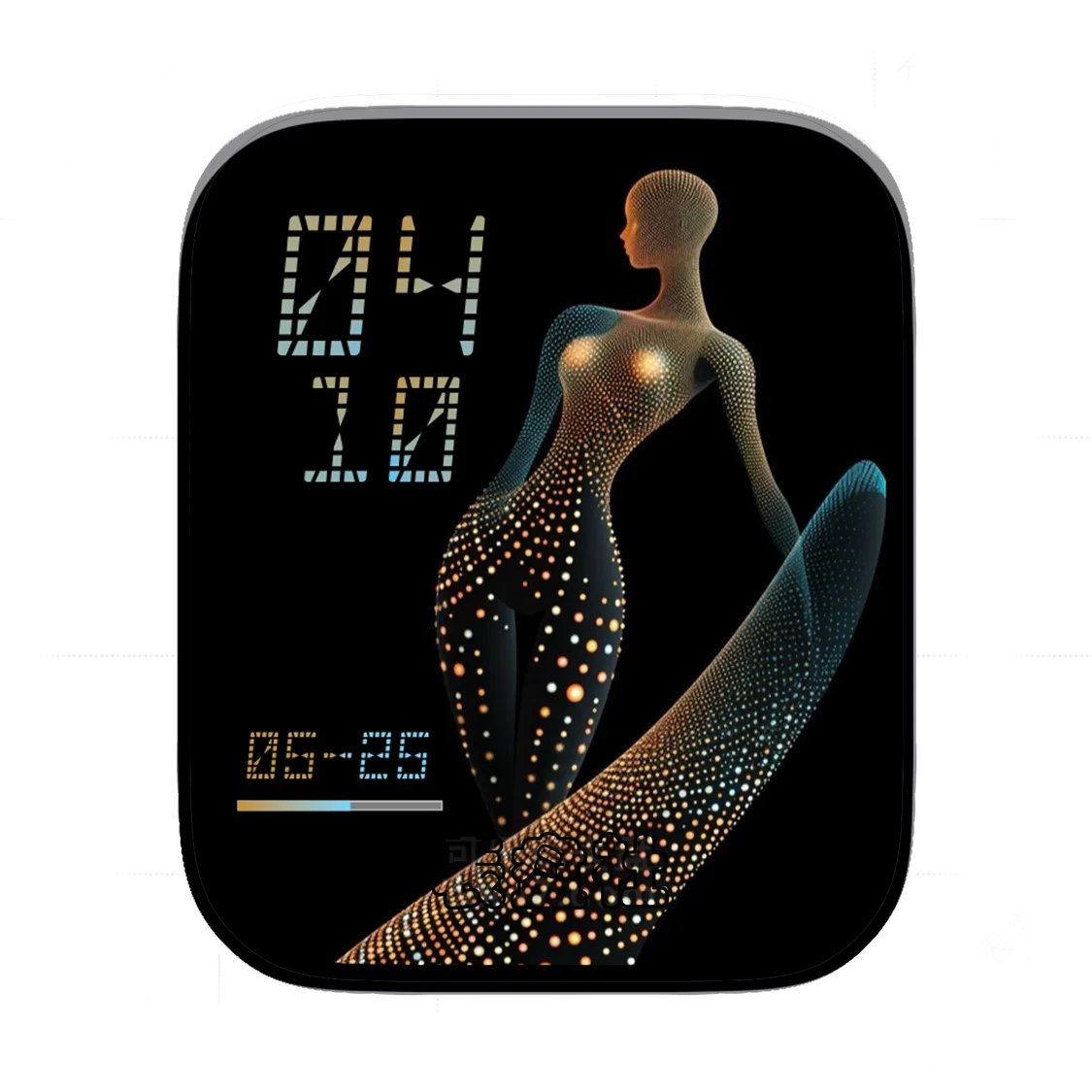 点点星光美女简约数字表盘