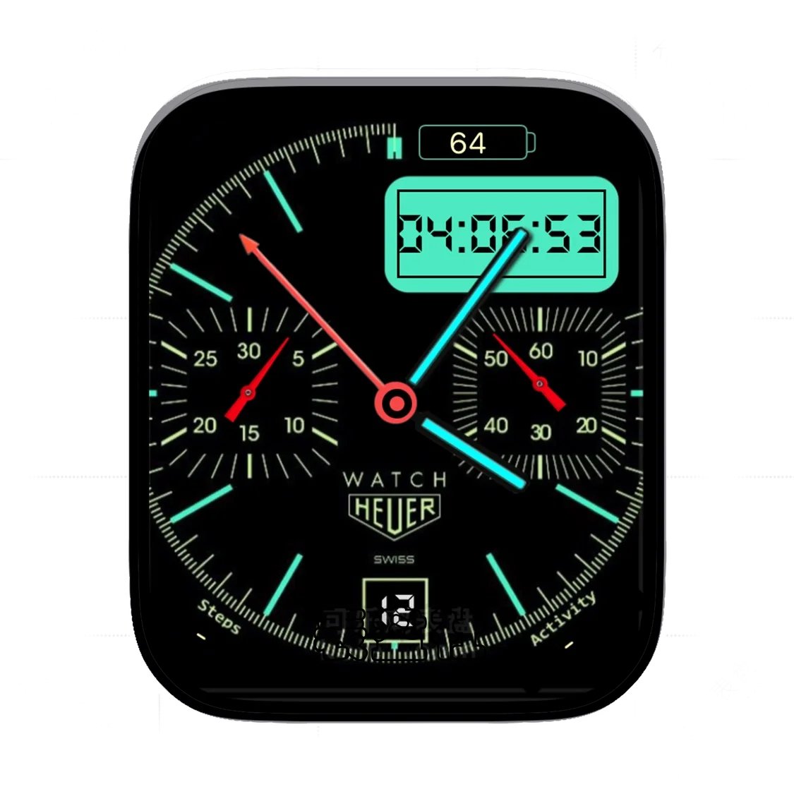 TAG Heuer泰格豪雅酷黑双盘式年历表盘