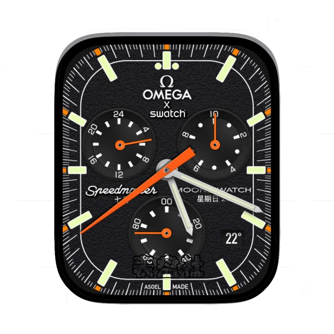 OMEGA欧米茄酷黑磨砂质感三盘式Ultra专用表盘