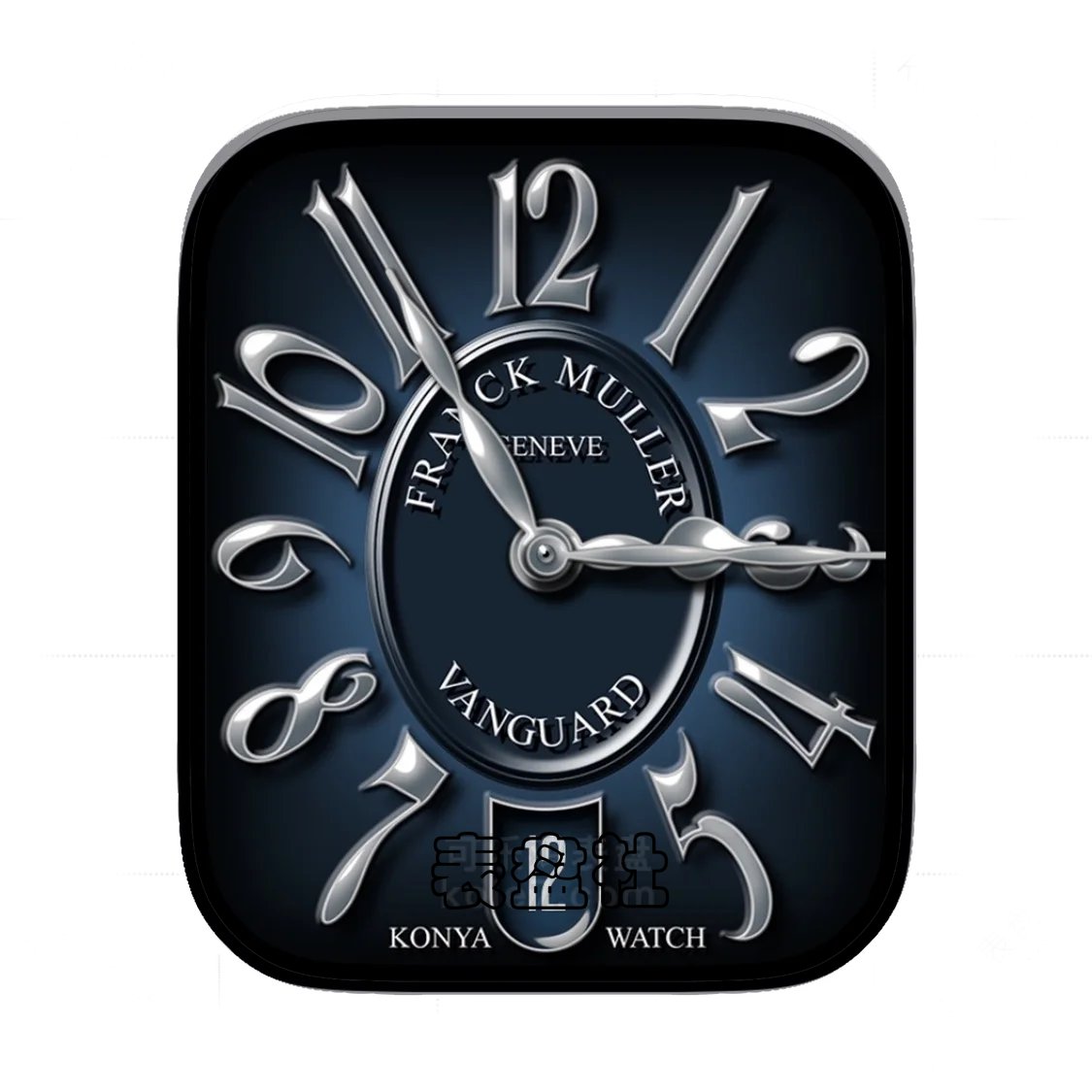 FRANCKMULLER法穆兰墨蓝简约数字年历表盘