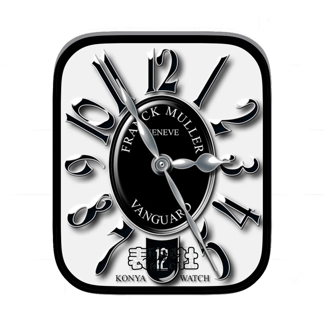 FRANCKMULLER法穆兰白底简约数字年历表盘