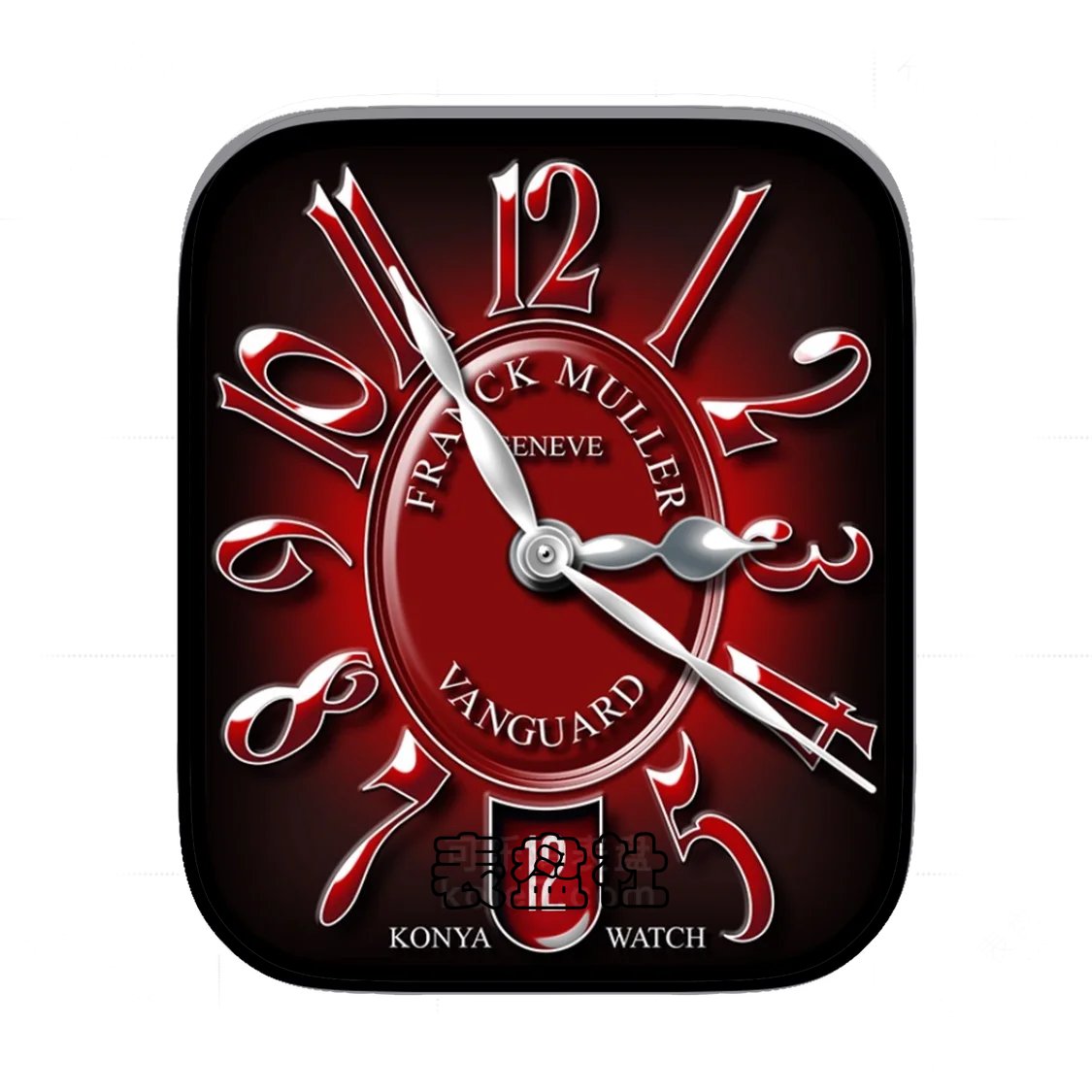 FRANCKMULLER法穆兰红底简约数字年历表盘
