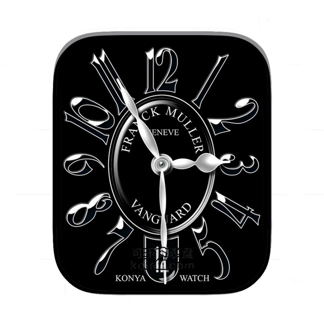 FRANCKMULLER法穆兰黑底简约数字年历表盘