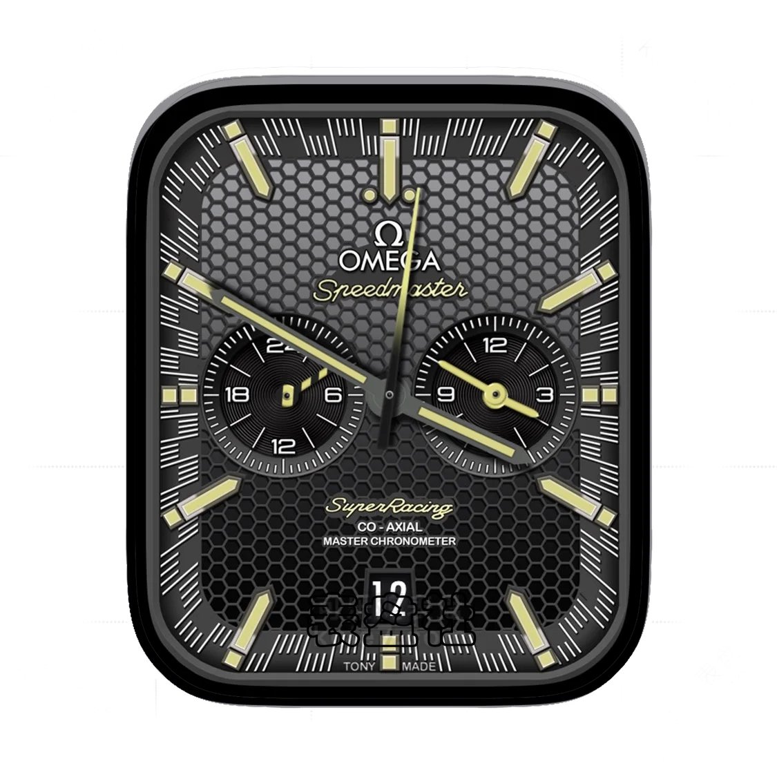 Omega欧米茄蜂窝孔双盘式年历表盘