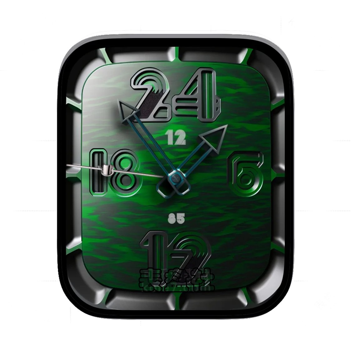 高级3D质感简约数字表盘