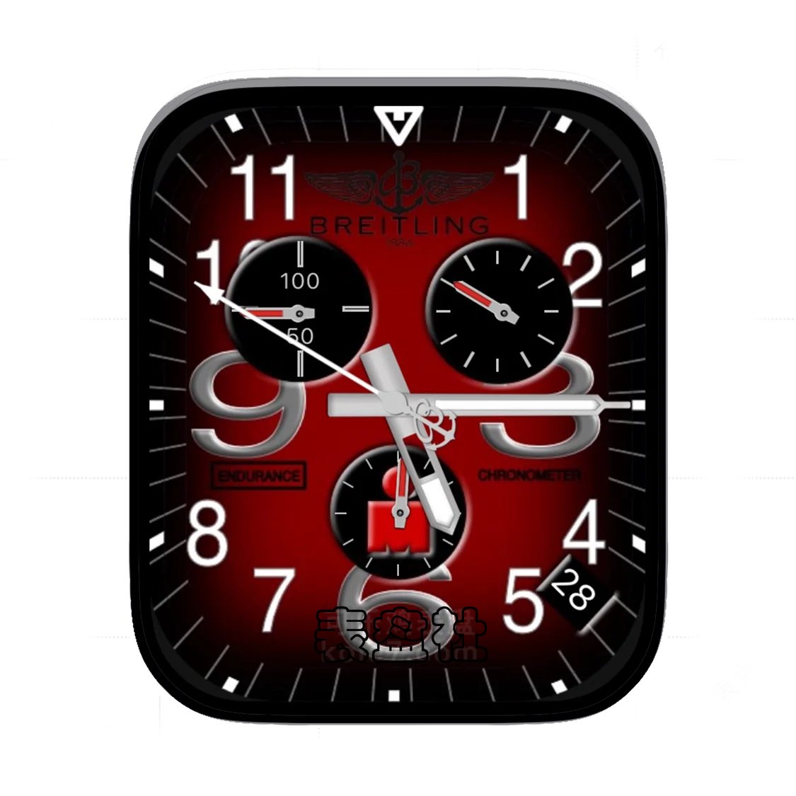 BREITLING百年灵暗红三盘式年历Ultra专用表盘