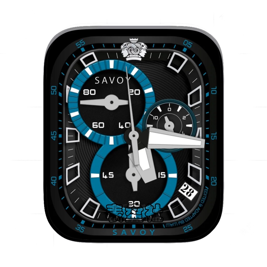 savoy酷黑三盘手年历Ultra专用表盘