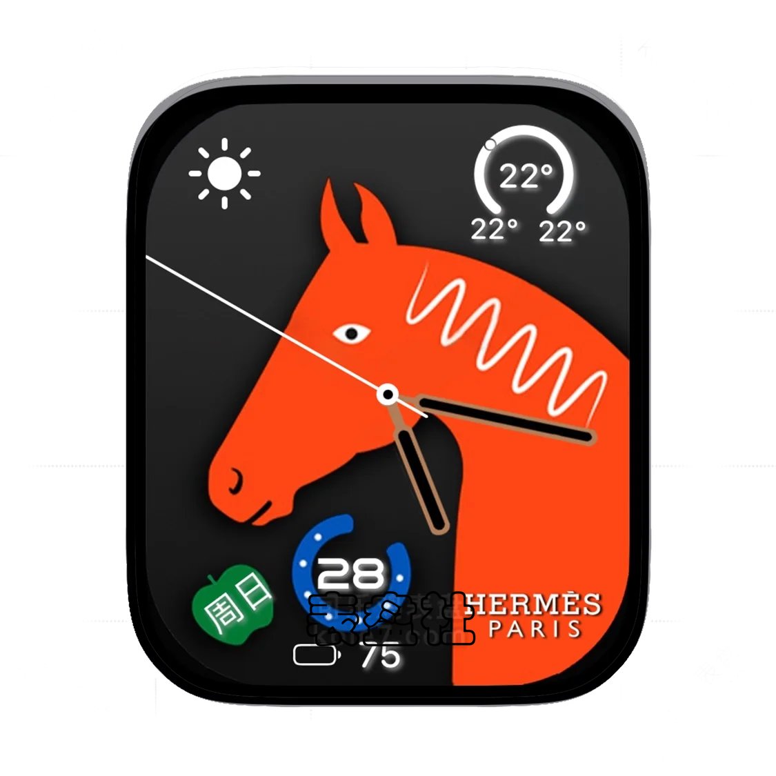 HERMES爱马仕原生幸运橙马Ultra专用表盘