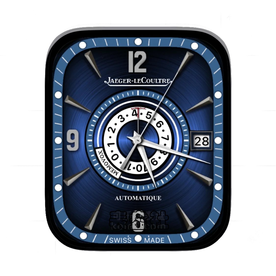 Jaeger-LeCoultre积家北宸高级金属拉丝简约数字年历Ultra专用表盘