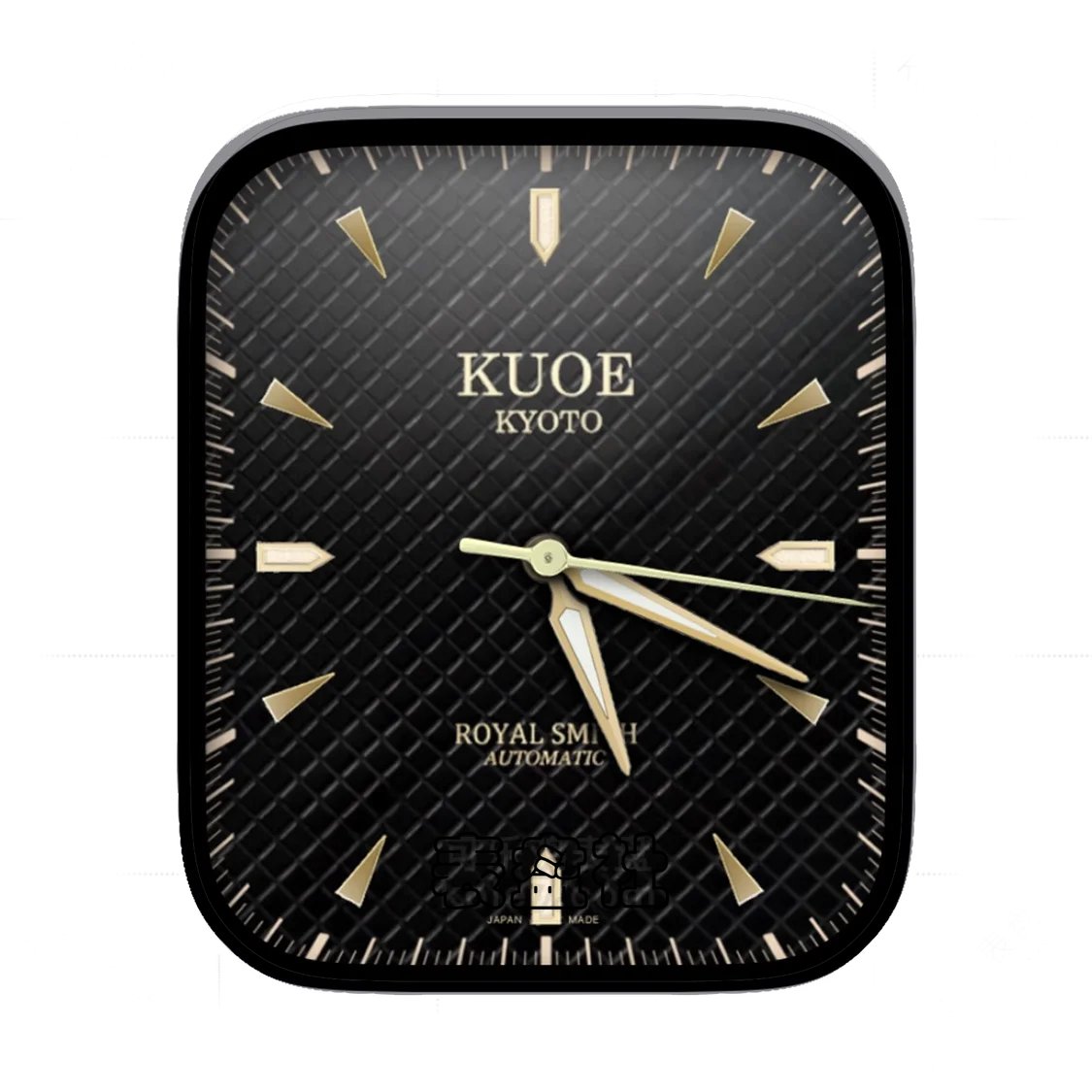 KUOE酷黑格子纹理简约表盘