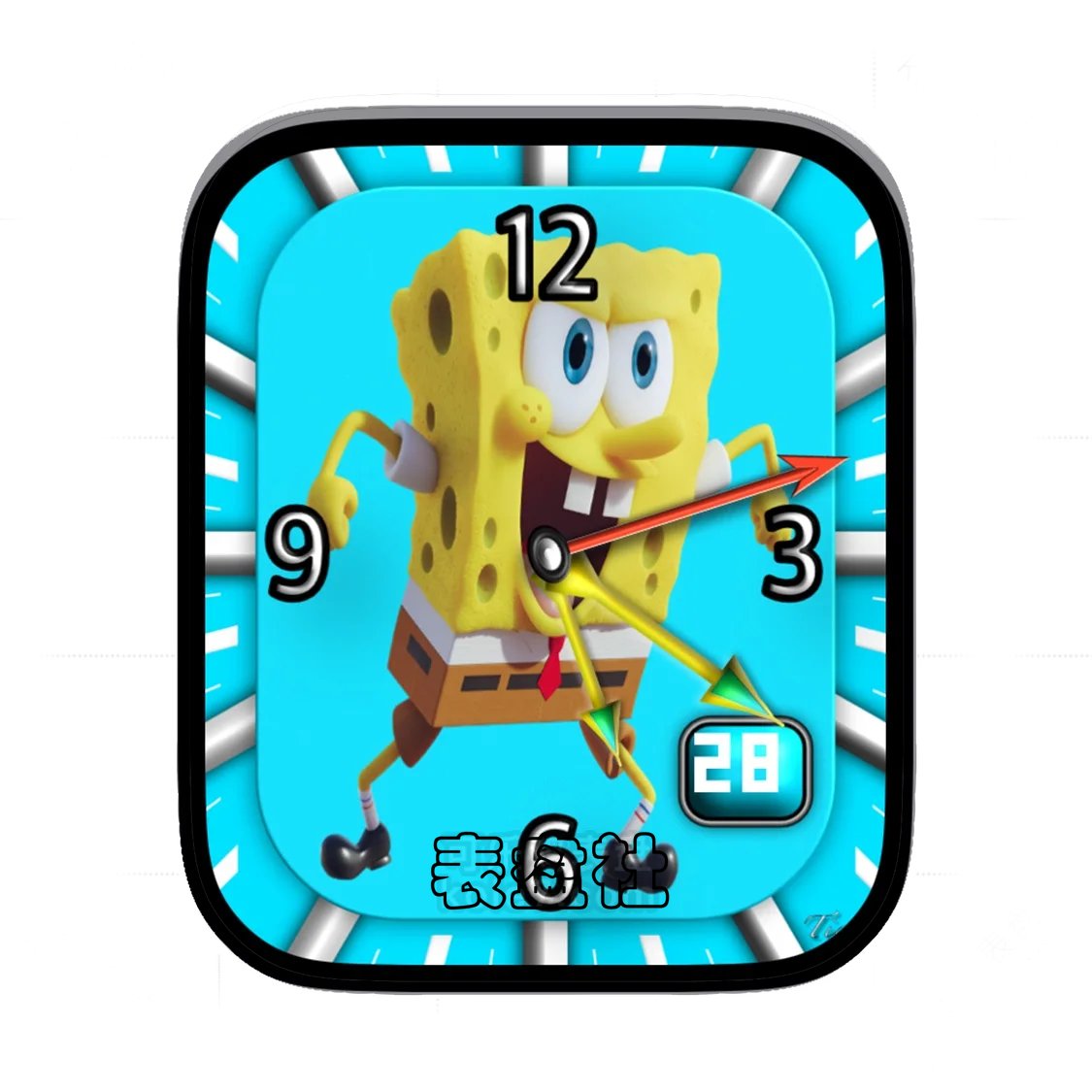 SpongeBob海绵宝宝简约数字年历表盘