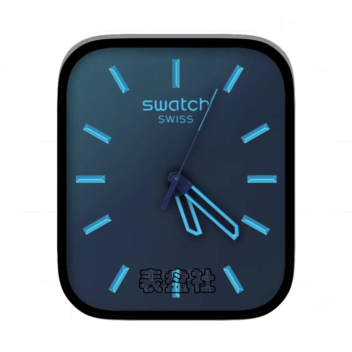 swatch斯沃琪墨蓝简约表盘