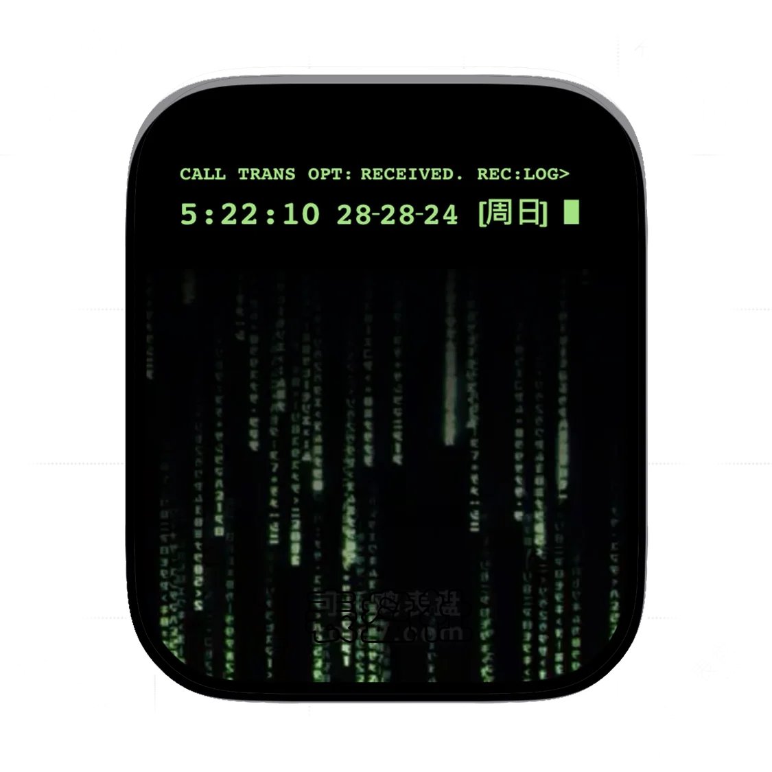 黑客帝国简约数字表盘