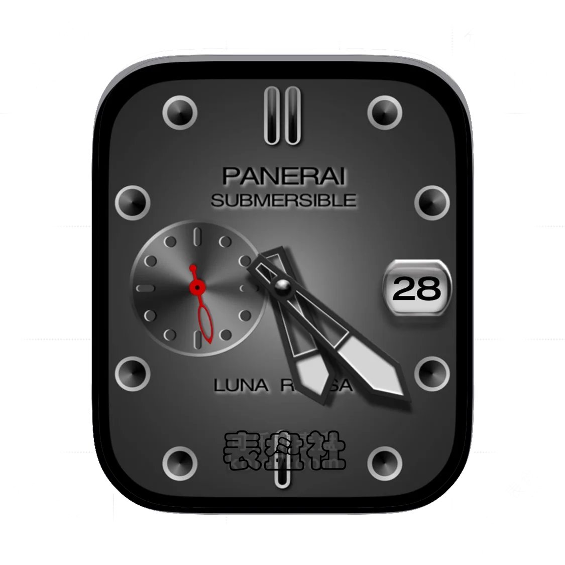 PANERAI沛纳海灰黑简约年历表盘