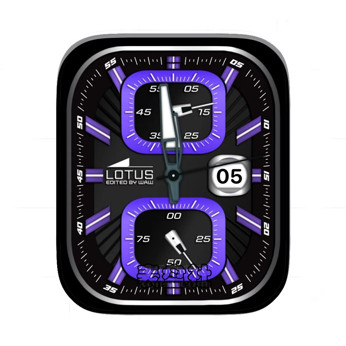 LOTUS路特斯炫酷高级紫双盘式年历Ultra专用表盘