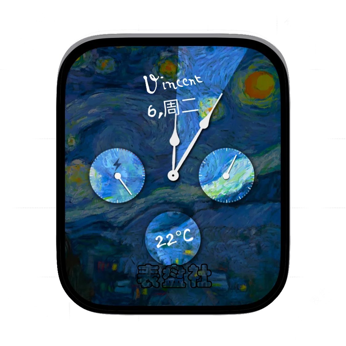 Gogh Sky梵高的天空艺术画三盘式表盘