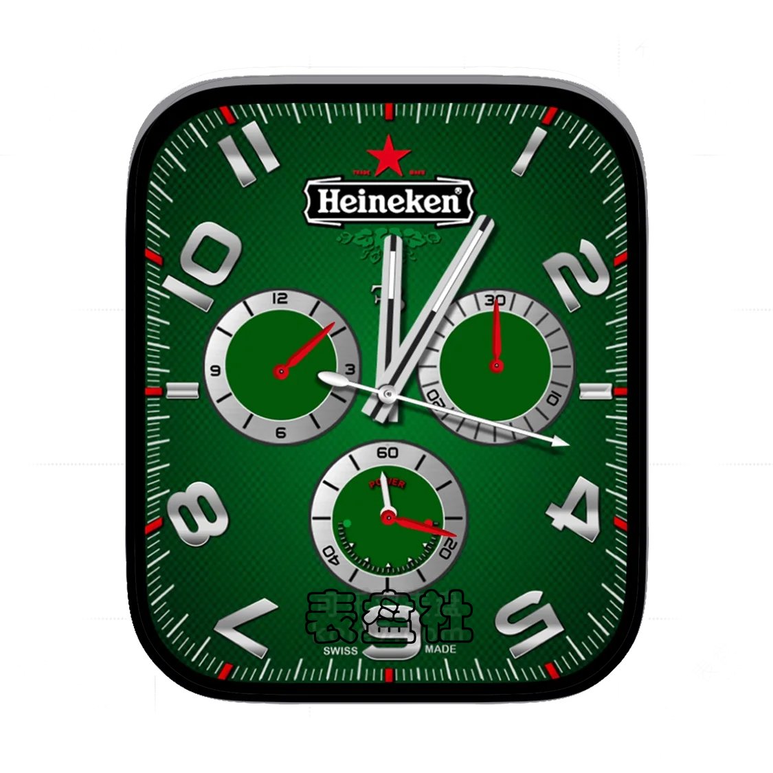 heineken荷兰啤酒喜力经典三盘式表盘