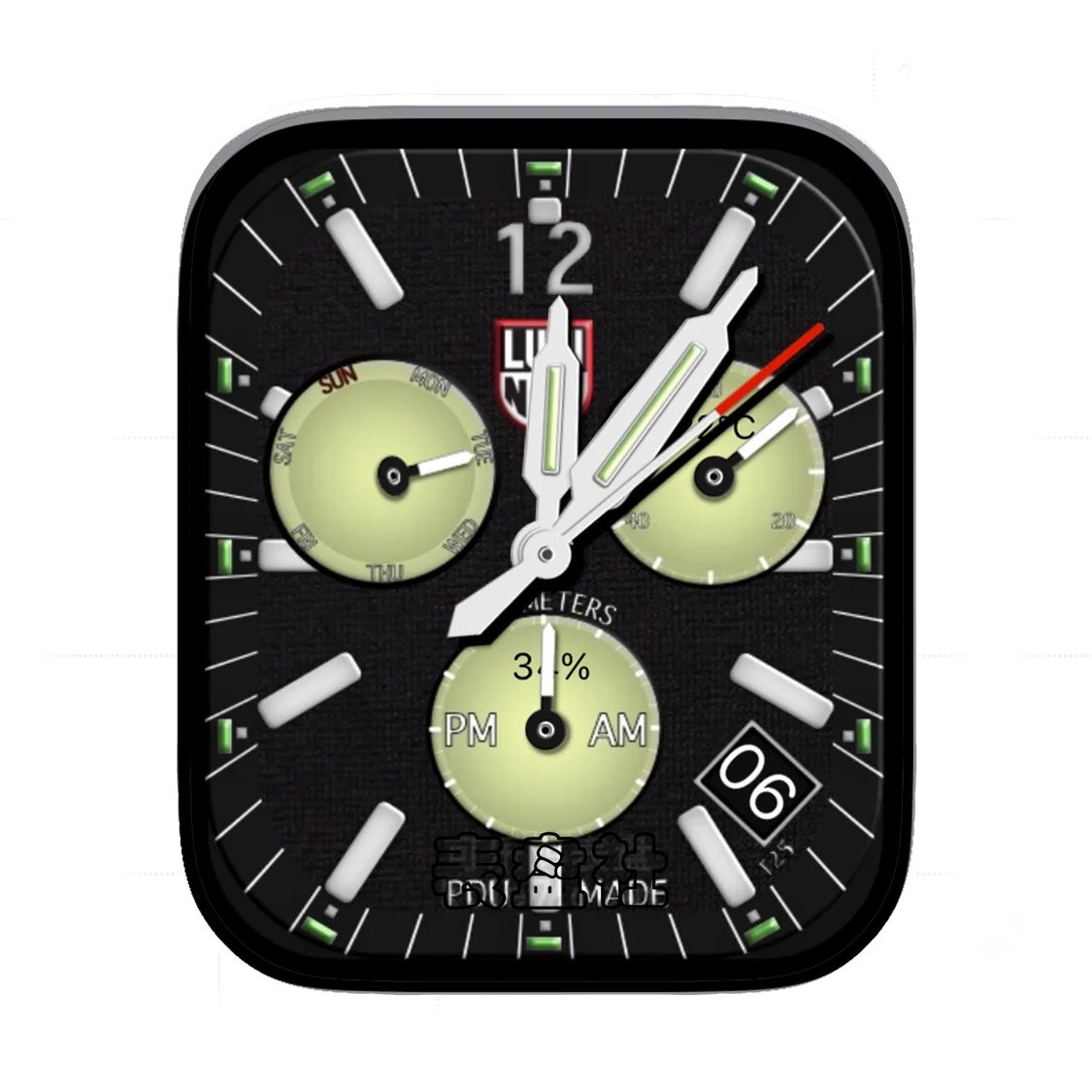 luminox雷美诺时三盘式年历Ultra专用表盘