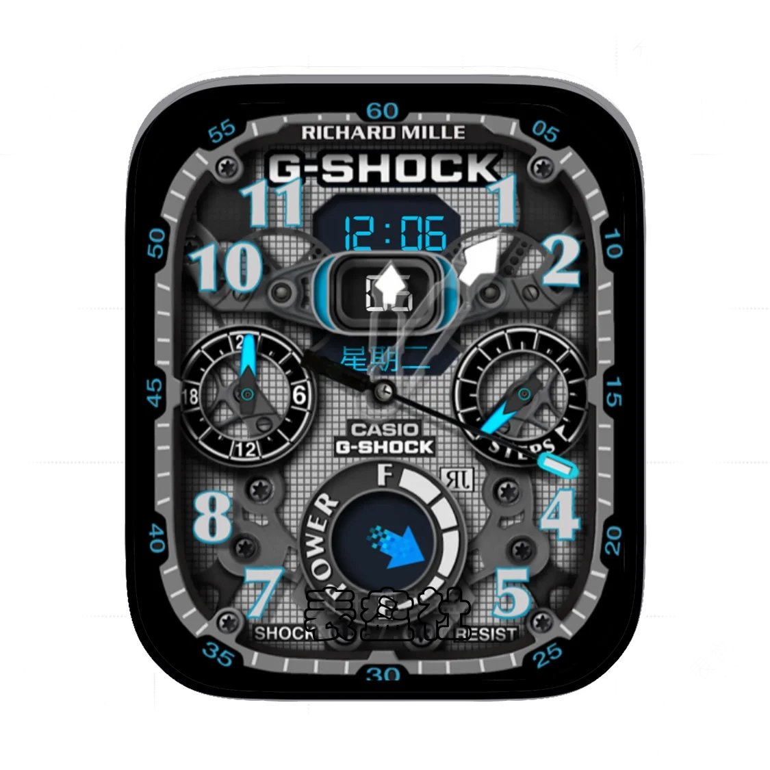 Casio卡西欧高级三盘式简约数字Ultra专用表盘