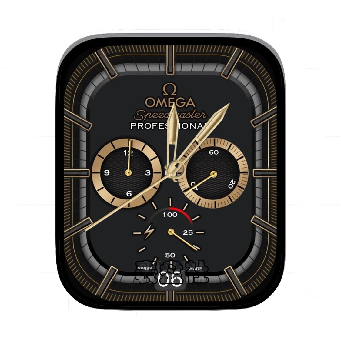 Omega欧米茄黑金三盘式Ultra专用表盘