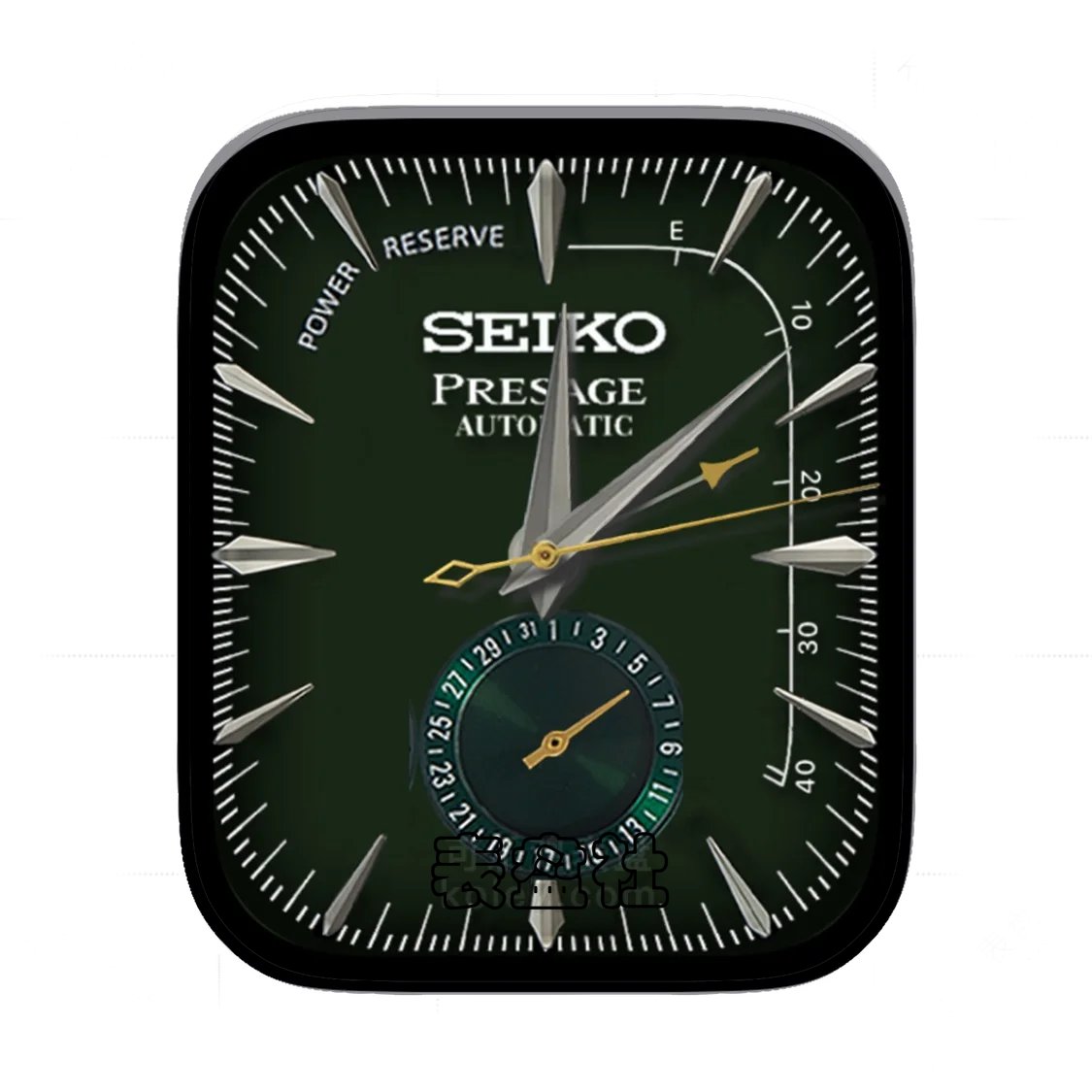 Seiko精工墨绿单盘式简约Ultra专用表盘