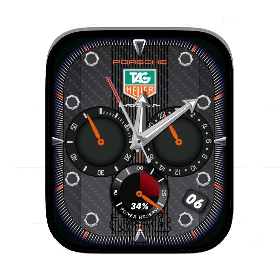 TAGHEUER泰格豪雅灰黑三盘式Ultra专用表盘