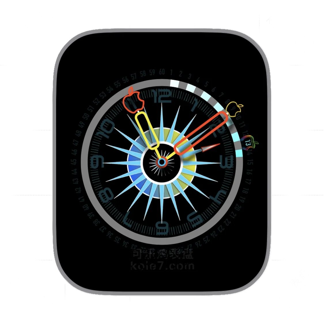 渐变色大圆盘数字表盘