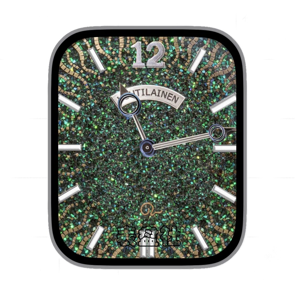 voutilainen弗第拉南绿宝石数字指针表盘