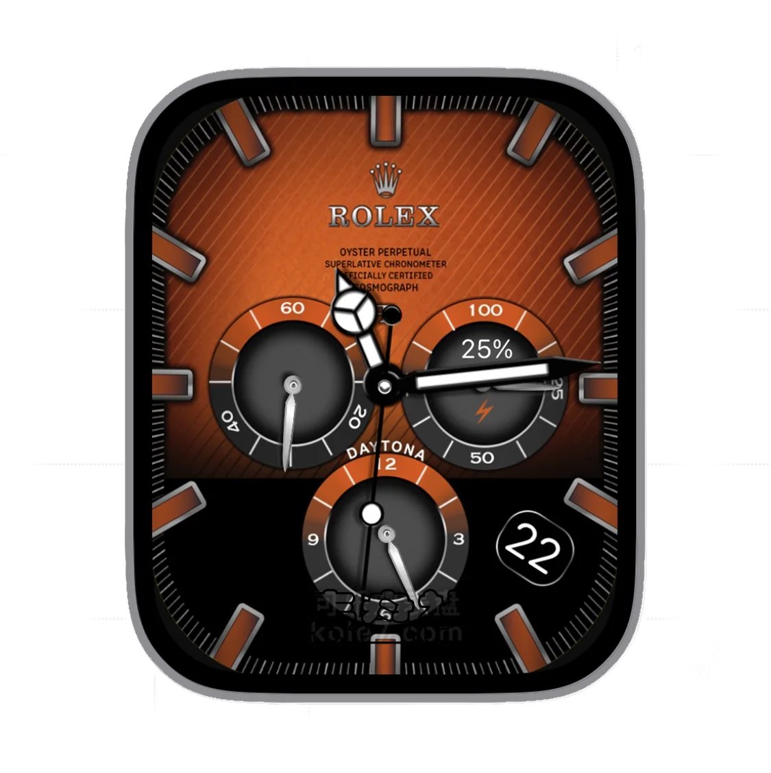 劳力士黑黄色三盘式指针ultra专用表盘