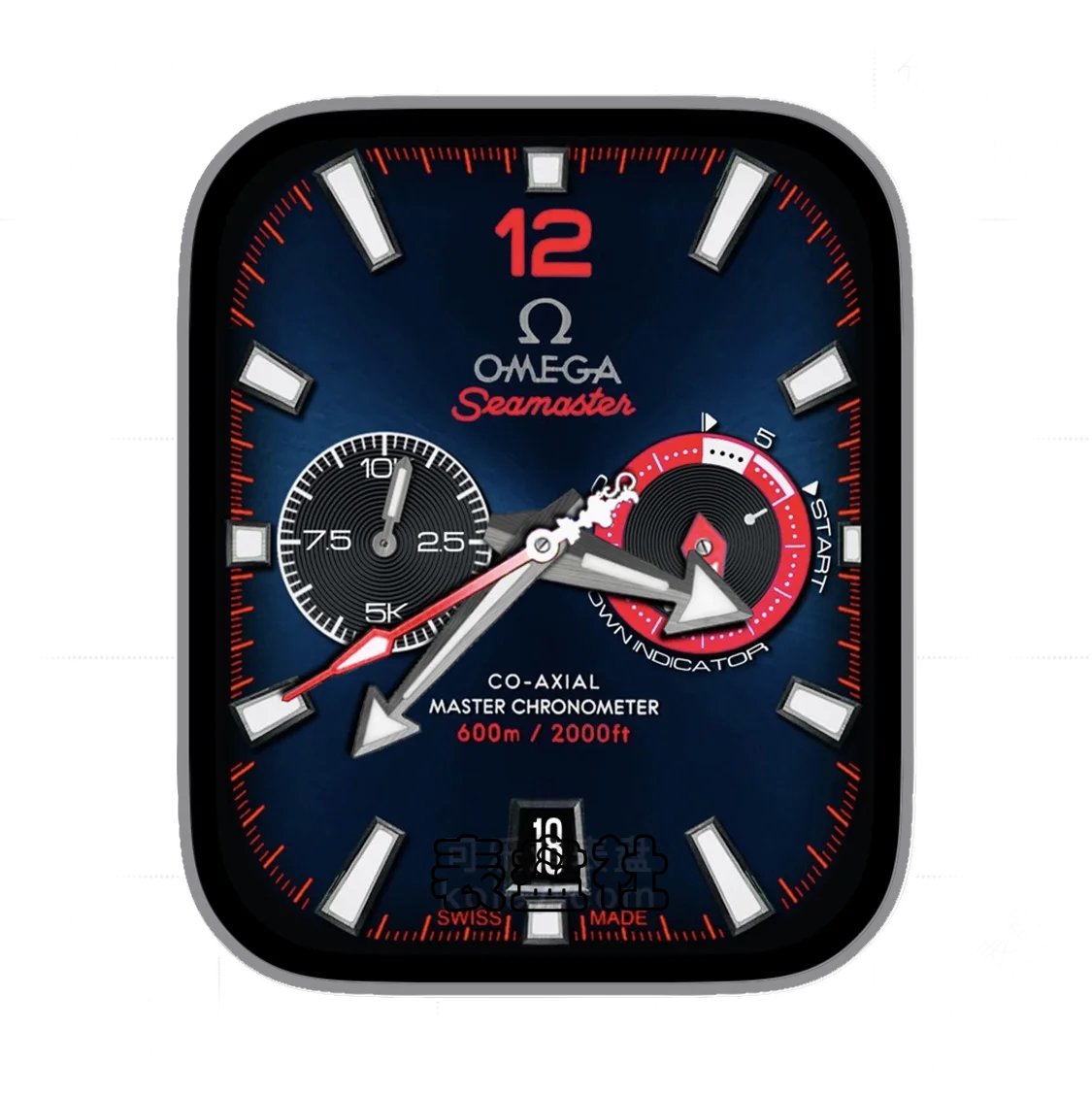 OMEGA欧米茄深蓝红双盘式年历Ultra专用表盘