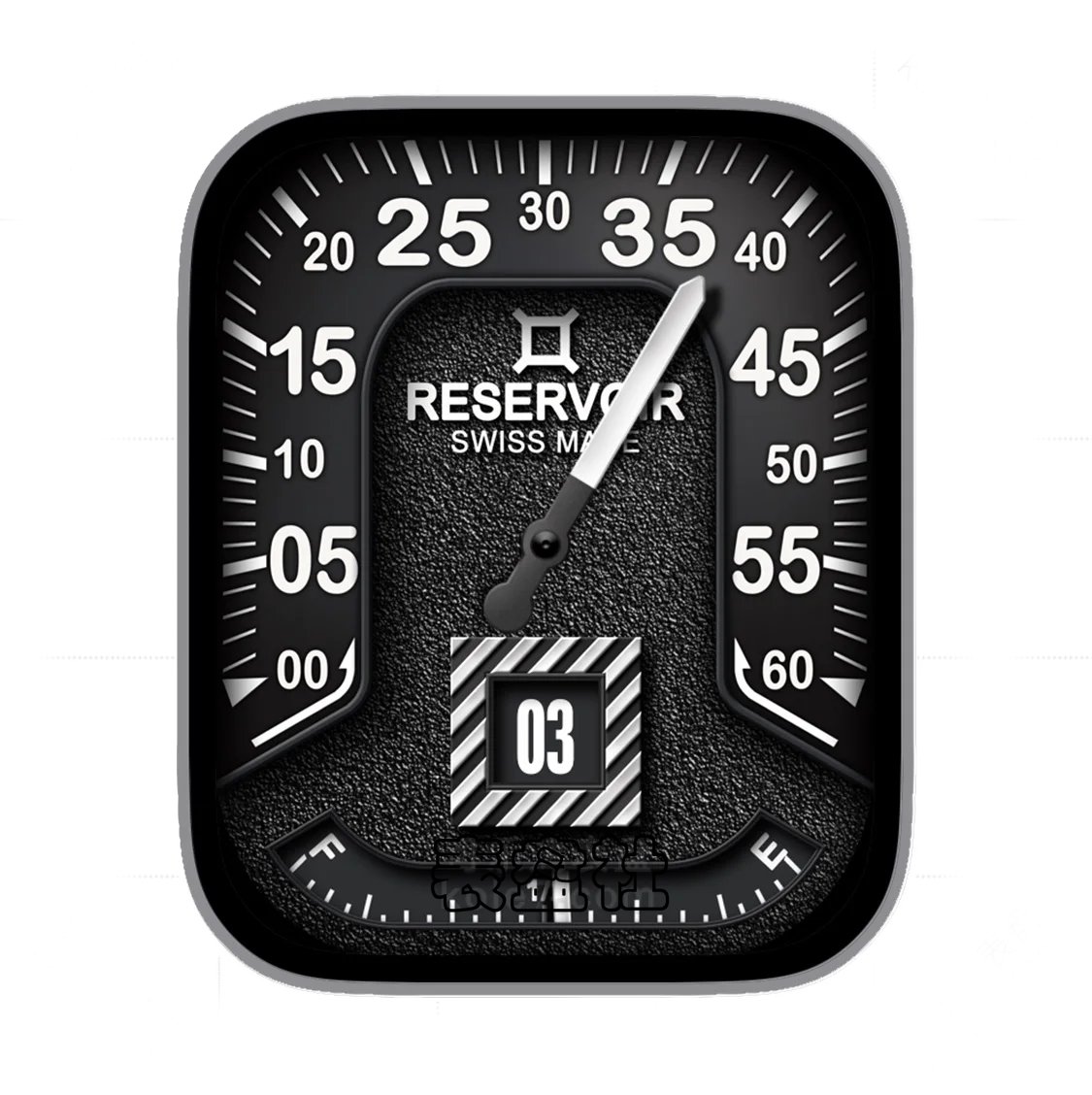 RESERVOIR 高级磨砂酷黑数字年历Ultra专用表盘