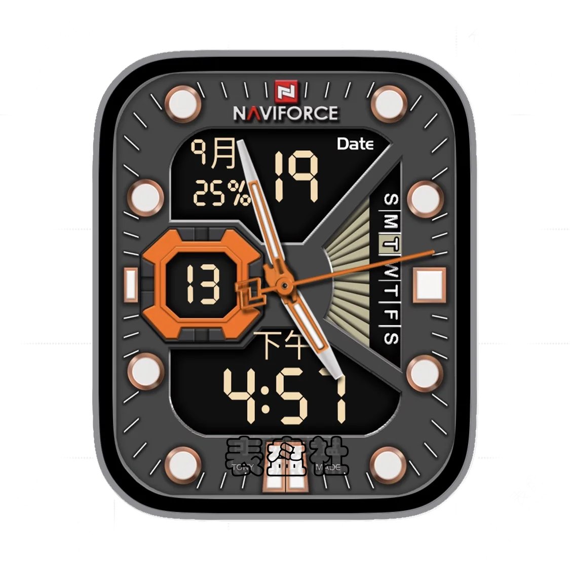 NAVIFORCE领翔日期时间指针表盘