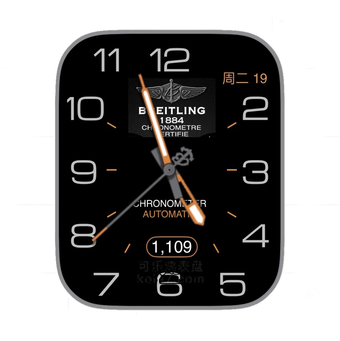 BREITLING百年灵日期数字指针简约表盘