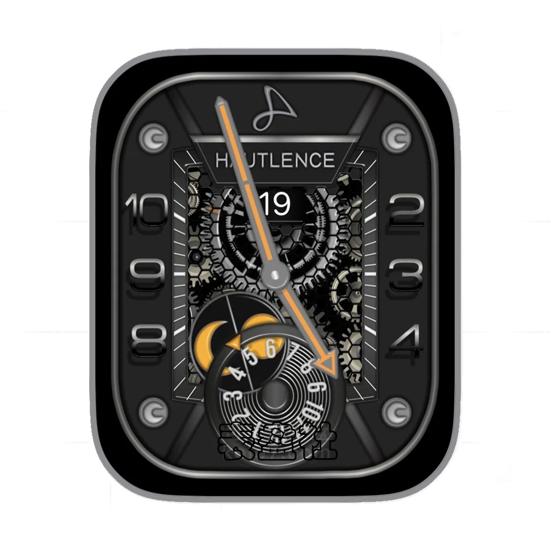 MONTRE HAUT梦特娇炭黑色齿轮机械单盘式数字年历ultra专用表盘