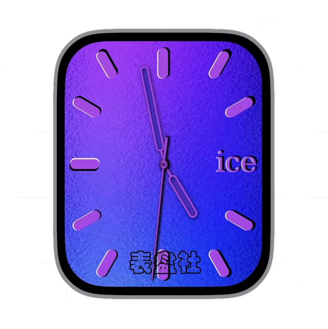 ice名侦探柯南紫蓝色简约指针表盘