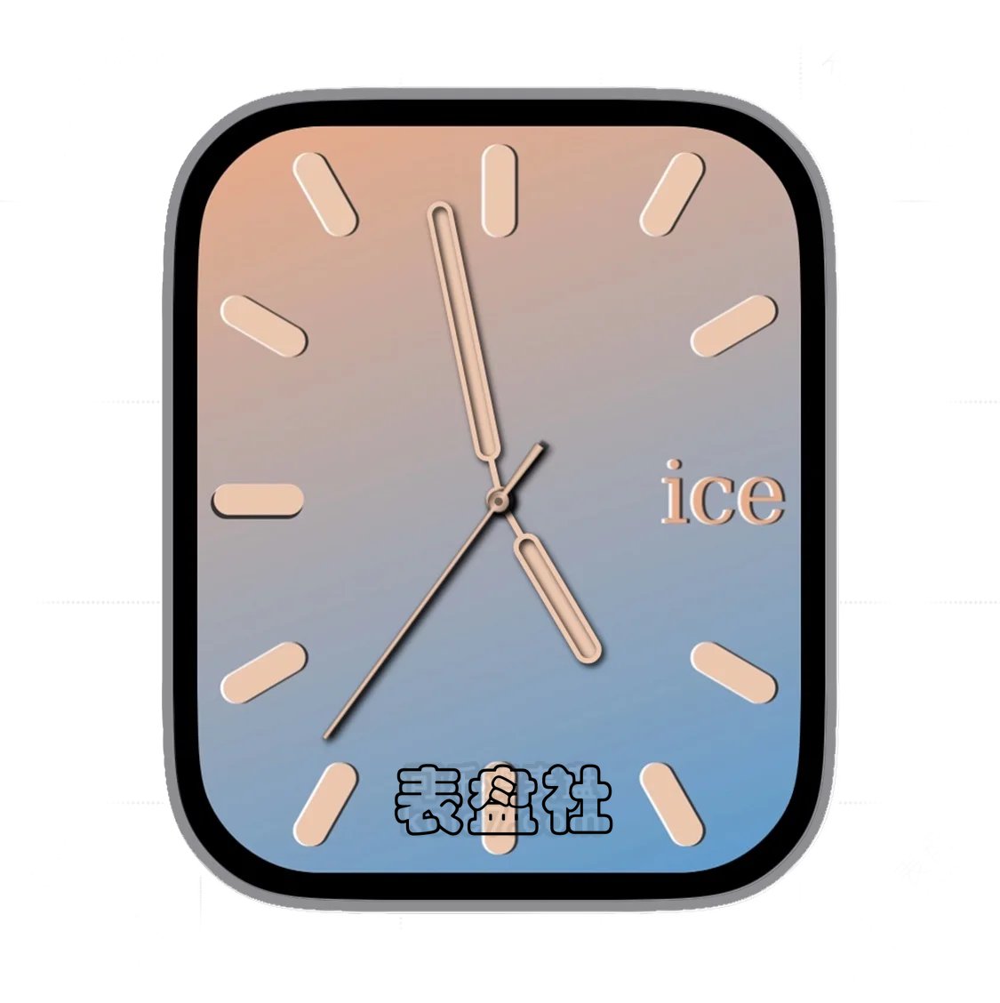 ice名侦探柯黄昏天空蓝简约指针表盘