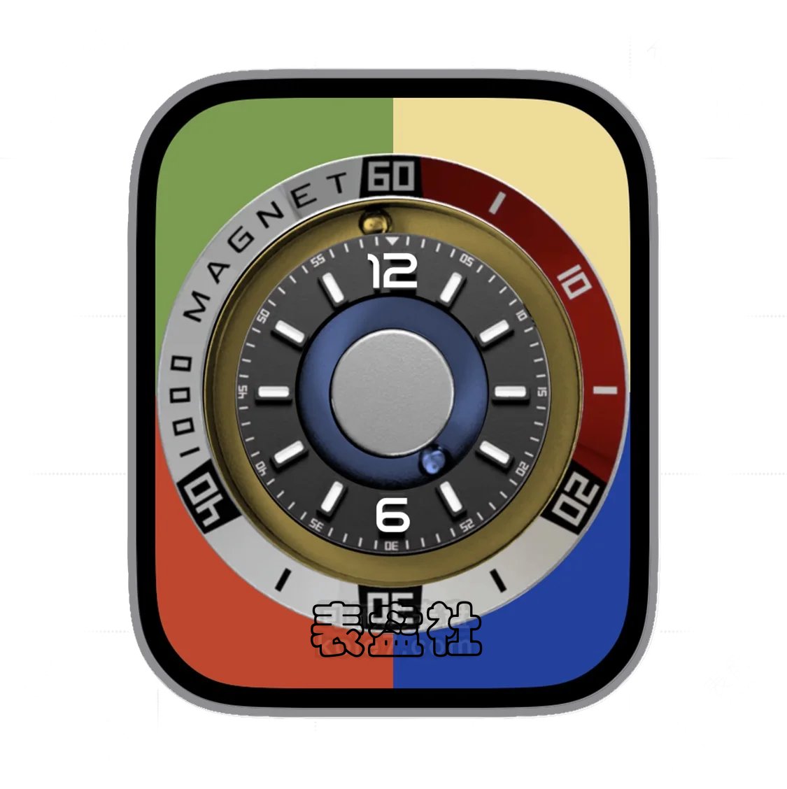 彩虹色大圆盘数字表盘